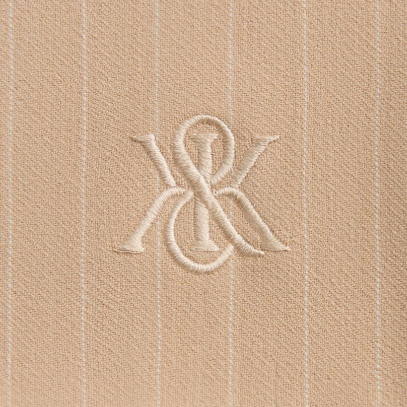 Kith Double Weave Ace Fashion Versatile Button-Down Long Sleeve Shirt Men shirts Khaki KHM032986-246