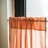 Punch-free Partition Curtain Striped Cotton and Linen Fabric Hanging Curtain Household Door Curtain Kitchen Coffee Half Curtain