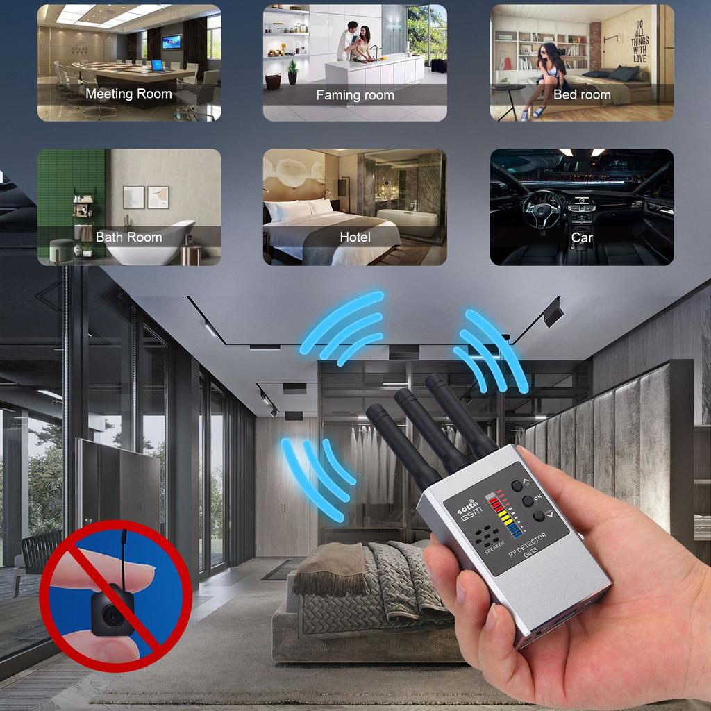 Tragbarer Versteckte Kamera Detektor GPS Tracker & Abhörgerät Detektor Anti-Spionage Lochkamera Finder Hotel Reise Privatsphäre