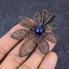 Lapis Lazuli Gemstone Copper Wire Wrap Jewelry Pendant 2.56"