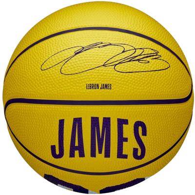 Wilson NBA Player Icon LeBron James Mini ballon de basket-ball jaune unisexe