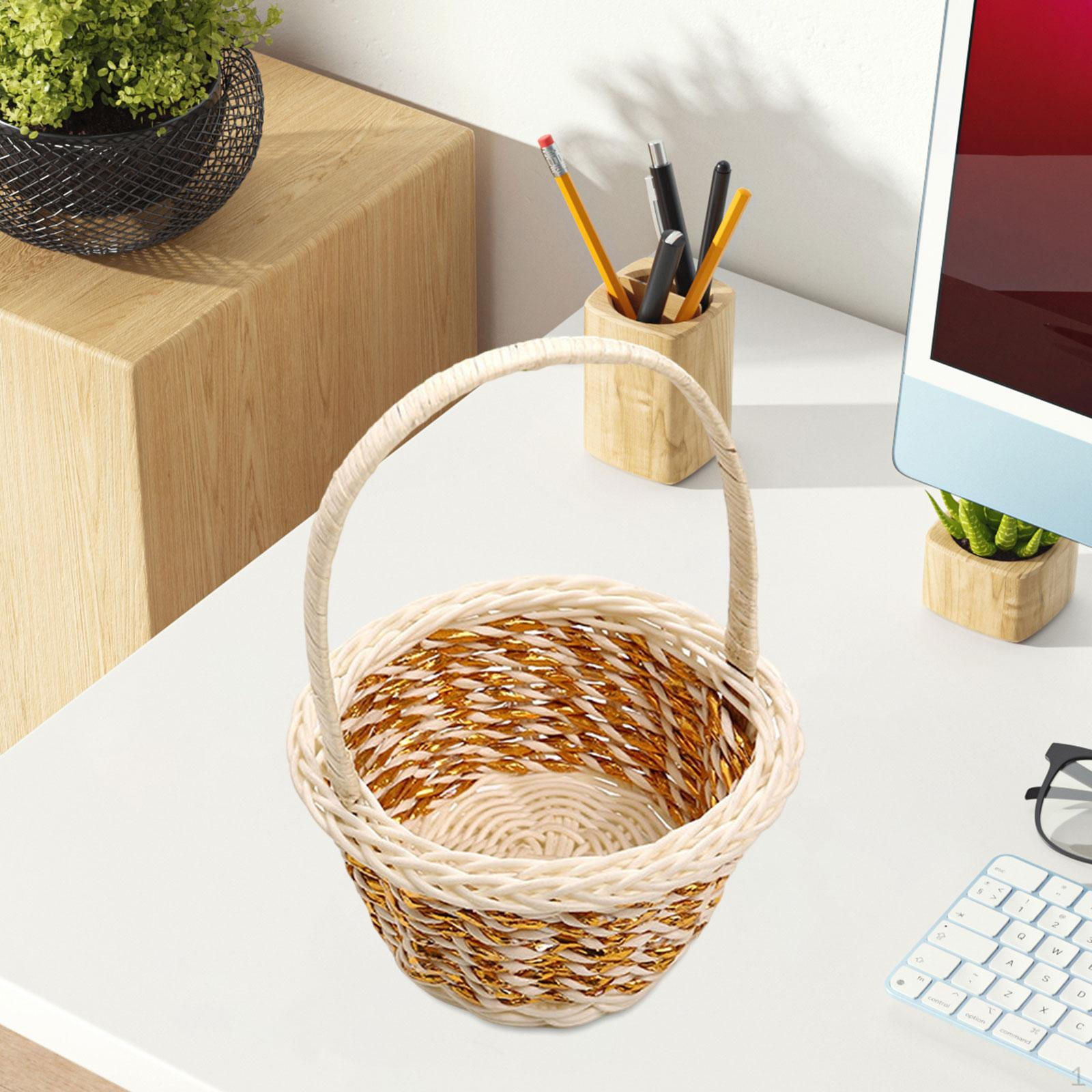 Decorative Handheld Basket for Weddings and Home Use with Storage Function Khaki 554₽