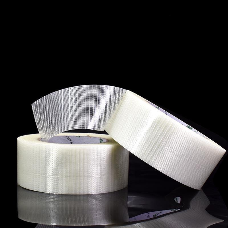25M Grid Fiber Tape Toy Airplane Model Super Strong Mesh Single-Sided Tape Wear-Resistant Glass Fiber Strong Reinforced tapePinstriping Tape 3