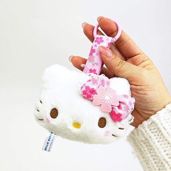Sanrio Hello Kitty Sakura Kimono Face Tag Mascot Pink