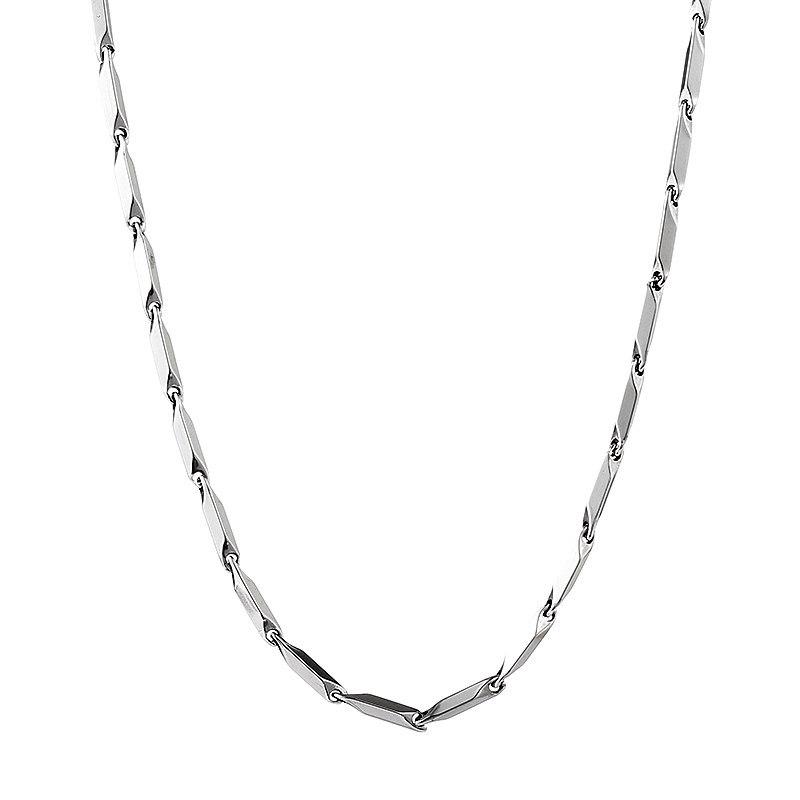 Rhombus Titanium Steel Men's Clavicle Necklace - Trendy, High-End Versatile Jewelry