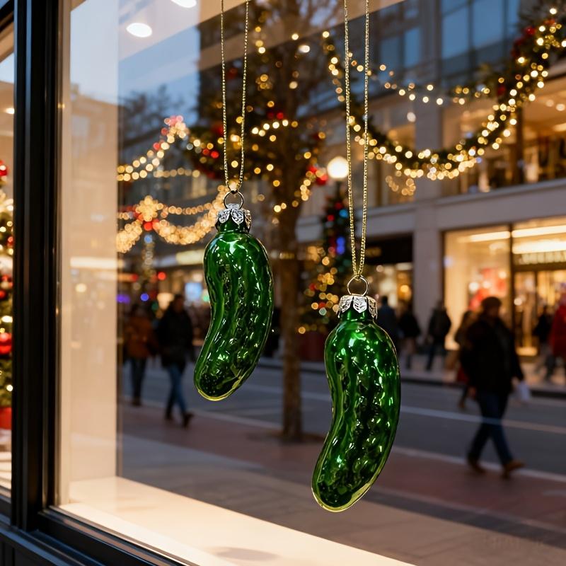 Glass Cucumber Christmas Tree Hanging Ornament for Home Bedroom Living Room Decor 7
