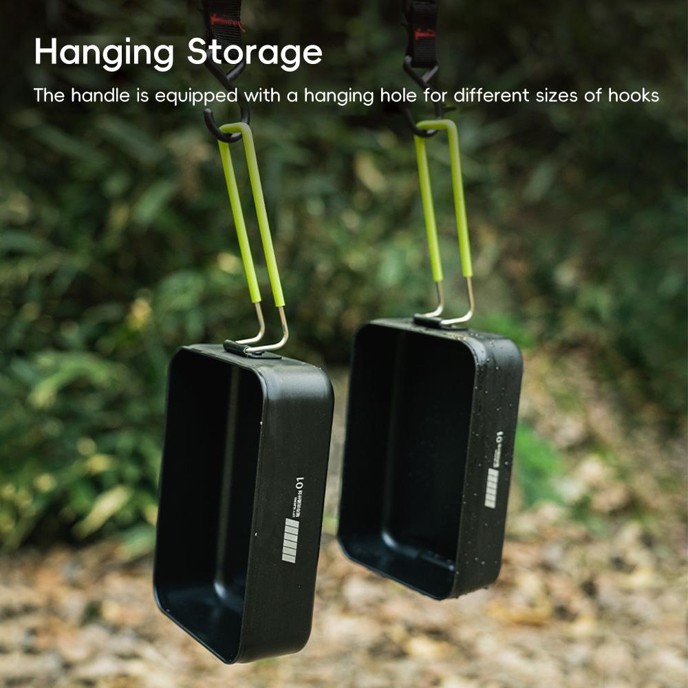 Camping Cookware Mess Kit Aluminum Alloy Lunch Box with Foldable Alcohol Stove Spoon Fork