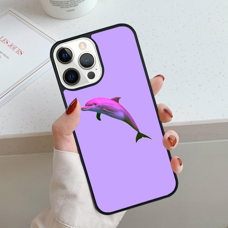 Vaporwave Dolphin Phone Case For iPhone 17 Air 11 12 13 14 15 16 Pro Max Cover For iPhone 17 Air Max Plus Coque Shell
