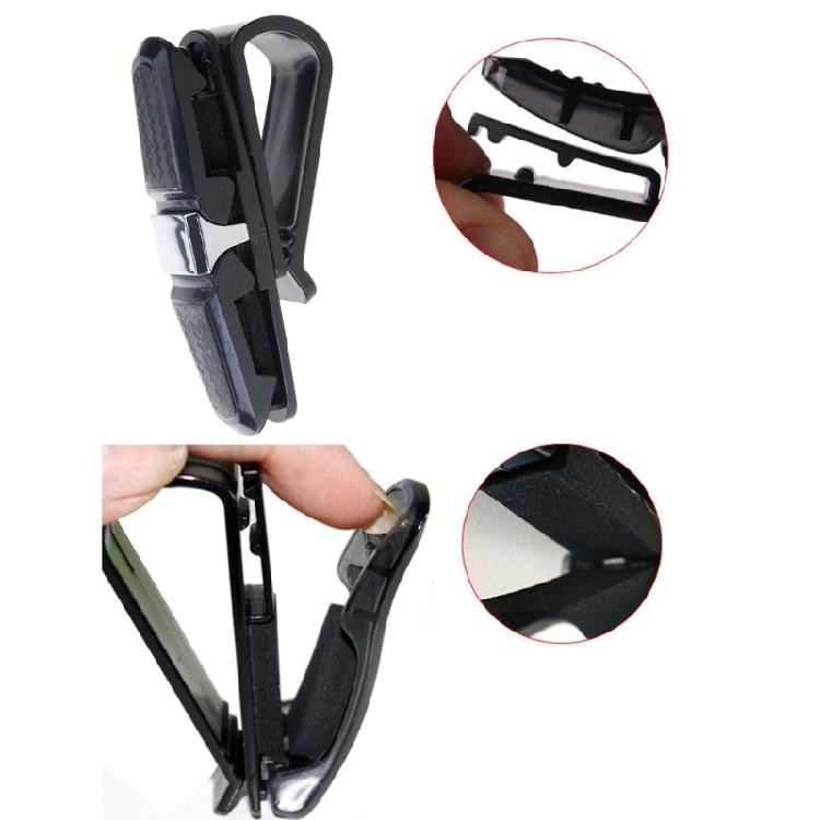 Black Glasses Holder for Car Sun Visor for Seat Backs Sunroofs Car Accessori