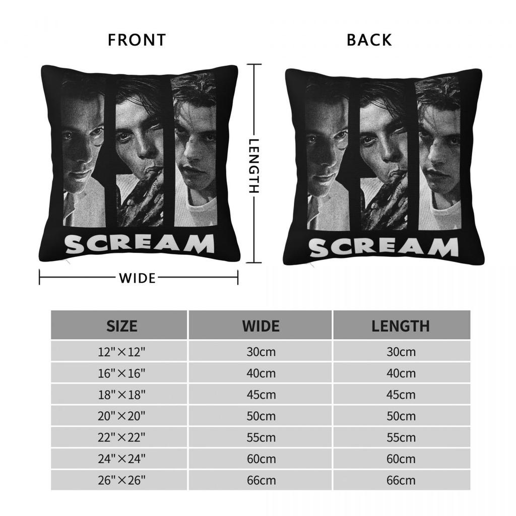 Scream Billy Loomis Quadratischer Kissenbezug Polyester Leinen Samt Kreativ Reißverschluss Dekorativer Kissenbezug Sitzkissenbezug Großhandel