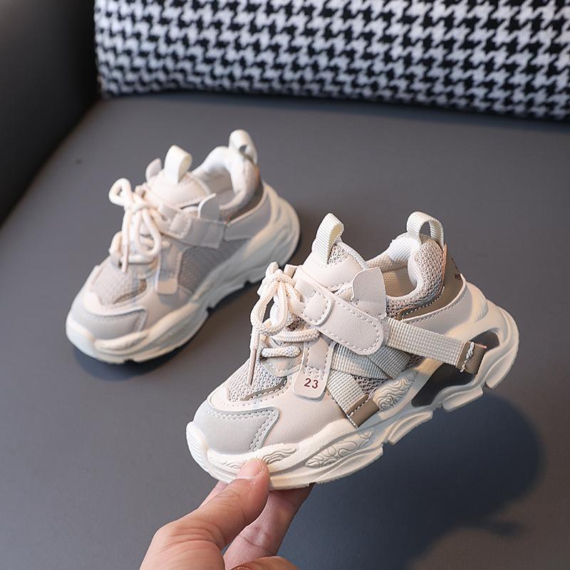 Children's Breathable Mesh Sports Shoes1-6Years Old3Boys' dad-style shoes, girls' soft-soled baby walking shoes, trendy