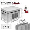 12-Grid Wine Glass Box Foldable Portable Stackable Felt Wine Cup Organizer Holds for Mug Tea Cup Small Ceramic Piece