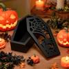 Easy Demoulding Silicone Mold Halloween Coffins Lampshade Mold, DIY Hollow Ghost Spider Bat Casting Molds Crafts Gypsum Cement Epoxy Resin