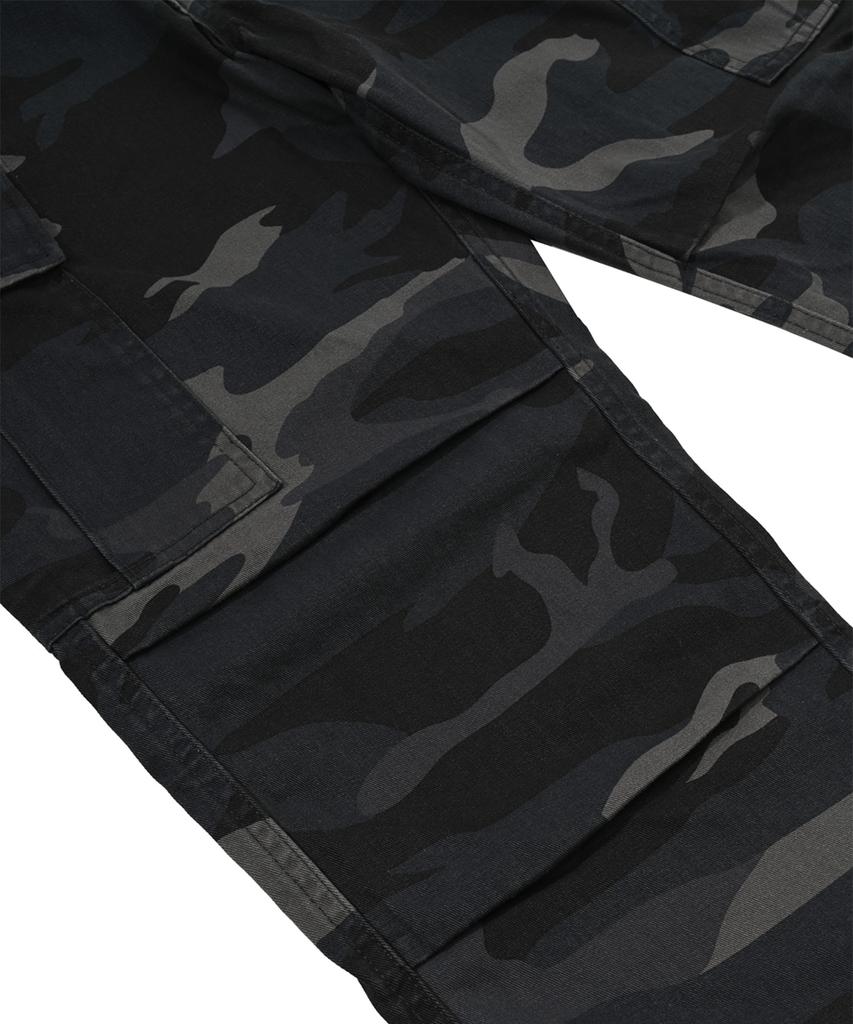 Abilegseu Basic Washed Chino Cargo Pants / 7832910002 Gray Camo