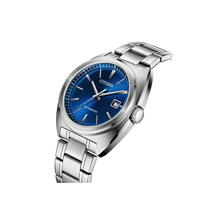 Citizen 100M Waterproof Mechanical Movement Stainless Steel Watch 42Mm Blue Dial Men watches NJ0100-71L