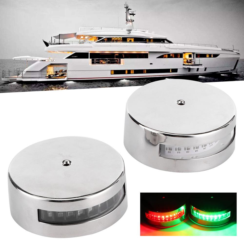 Pair 12V24V LED Navigation Light Red Green Sailing Spot Lamp for Marine Ship Boat Yacht