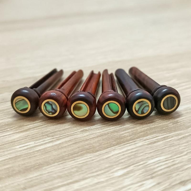 Cocobolo Holz Gitarre Bridge Pins Gitarre Feste Saitennägel Gitarre Ersatzteil Gitarre Saitennägel Holz Textur