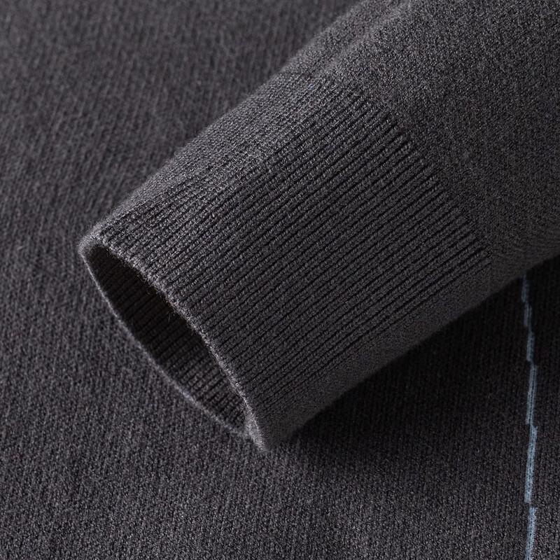 MONTAGUT Men's Zipper Stand-Up Collar Knit Sweater