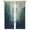 Luxury Tulle Curtains Fog Woods Fir Jungle Living Room Kitchen Chiffon Curtain Youth Bedroom Sheer Floor Valance Curtain