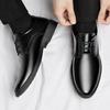 Men's casual shoes, fashionable and casual men's leather shoes, breathable business men's shoes, large size