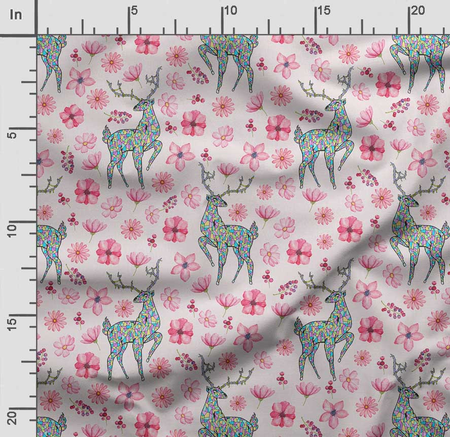 Soimoi Animals Print,  Cotton Cambric, Quilting Fabric Sold by The Yard 42 Inch Wide, Medium Weight Cotton Fabric, Sewing  Supplies,