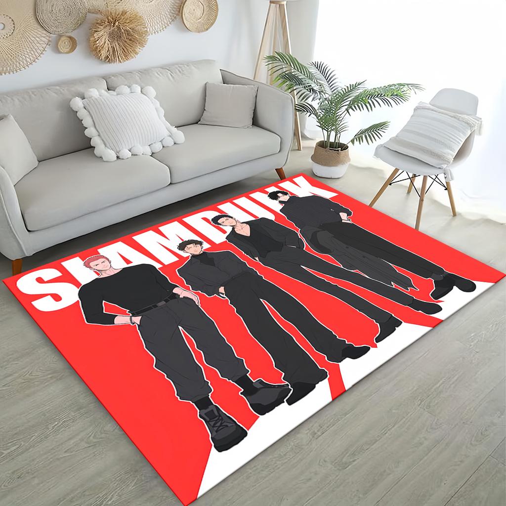 SHOHOKU 27 Style New SLAM DUNK Cartoon Basketball Anime Carpet Rug for Living Room Bedroom Home Sofa,Kid Play Non-slip Floor Mat