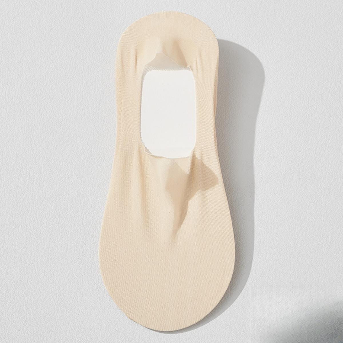 

5 пар, женские носки-лодочки, легкие, дышащие, нескользящие, невидимые носки до щиколотки, усиленная пятка, однотонные, удобная посадка average size (34-40 yards) бежевый