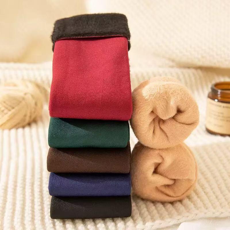 Autumn/Winter Plus Velvet Thick Snow & Floor Socks - Mid-Calf, Warm, Cold-Proof, Casual Home Wear
