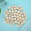 Round Bds Wooden Log Color Craft Bds for Jewelry Children Toys Making
