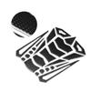 Universal Motorcycle Gas Fuel Oil Tank Pad Stickers Protector Tank Traction Pad(silver edge)