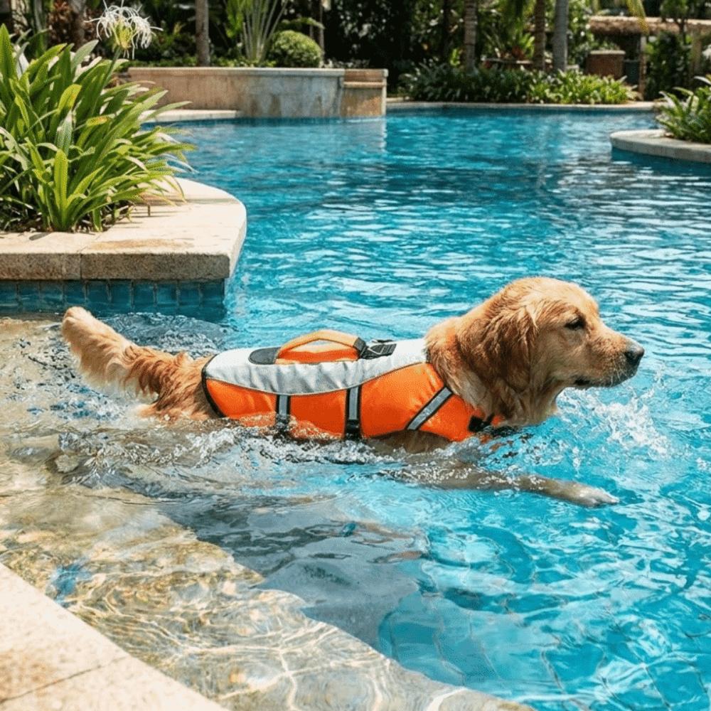 Adjustable Dog Swimming Vest Reflective Pet Life Preserver Dog Surfing Clothes  Swimming