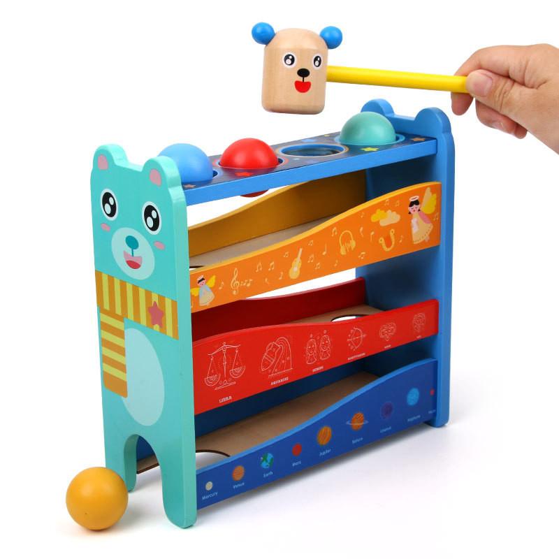Wooden Pounding Toy For Kids Handeye Coordination Educational Game For Early Learning