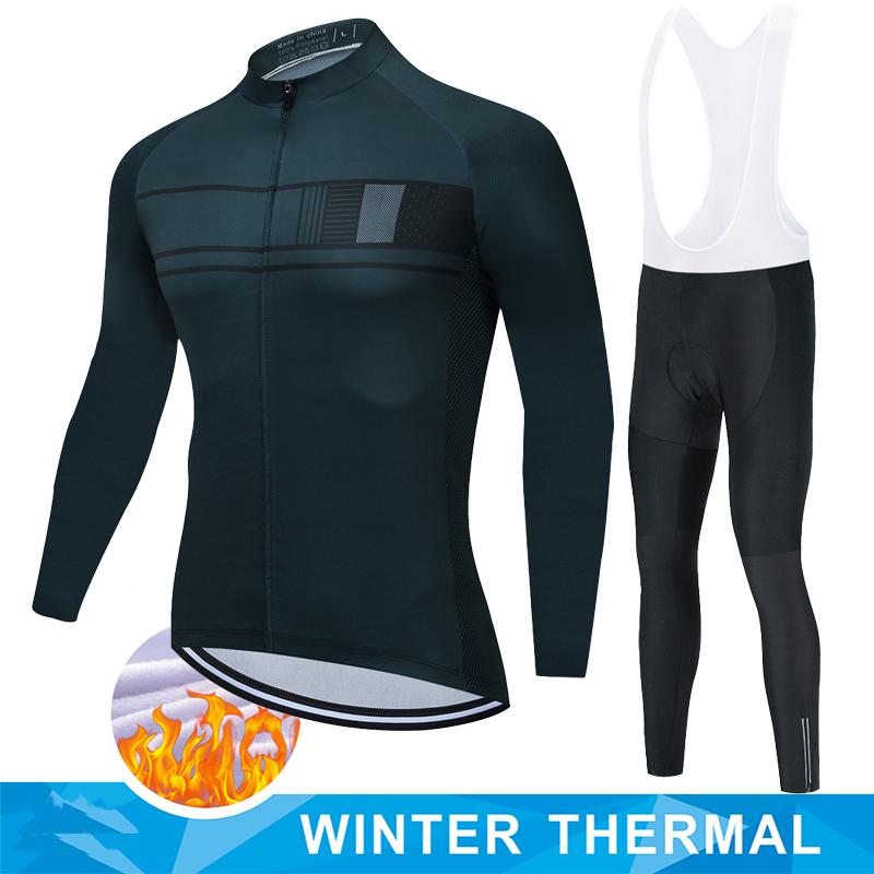 Winter Thermal Fleece Cycling Jersey Bike Mtb Clothing Men Men's Set Ciclismo Hombre Bicycles 2026 Suit Retro Sets Man Clothes