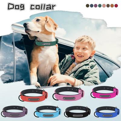 DIY Dog Collar Frosted Anti-lost Small Large Dog Puppy Pet Collar Collar