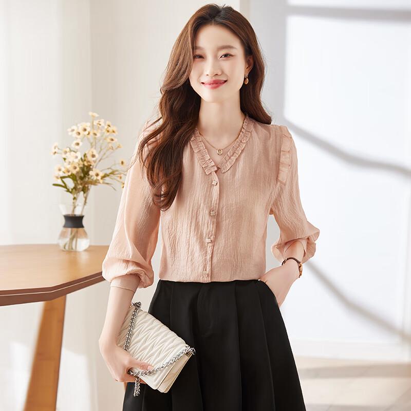 

Trolman Women s Chic V-Neck Long Sleeve Shirt S