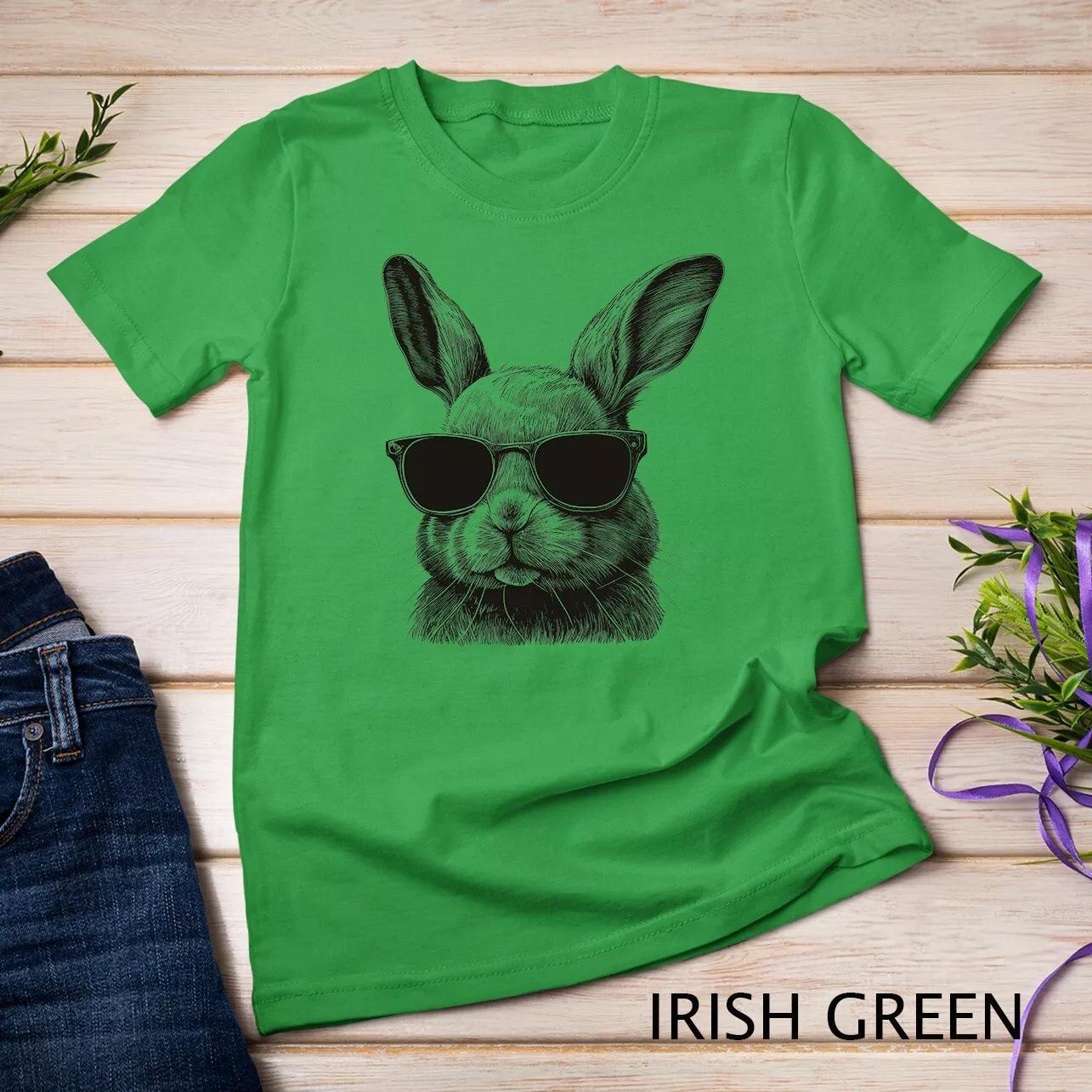 

Women s Retro Rabbit Easter Cartoon Cotton T-shirt L