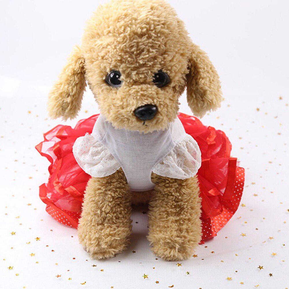 Spring And Summer Dog Dress Pet Fluffy Fruit Skirt Size Dog Dress Supplies Pet Clothing