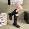 Women's Hollow Out Mesh Boots New Breathable Summer Cool Boots Designer Lace Knee High Boots for Women High Tube Casual Booties