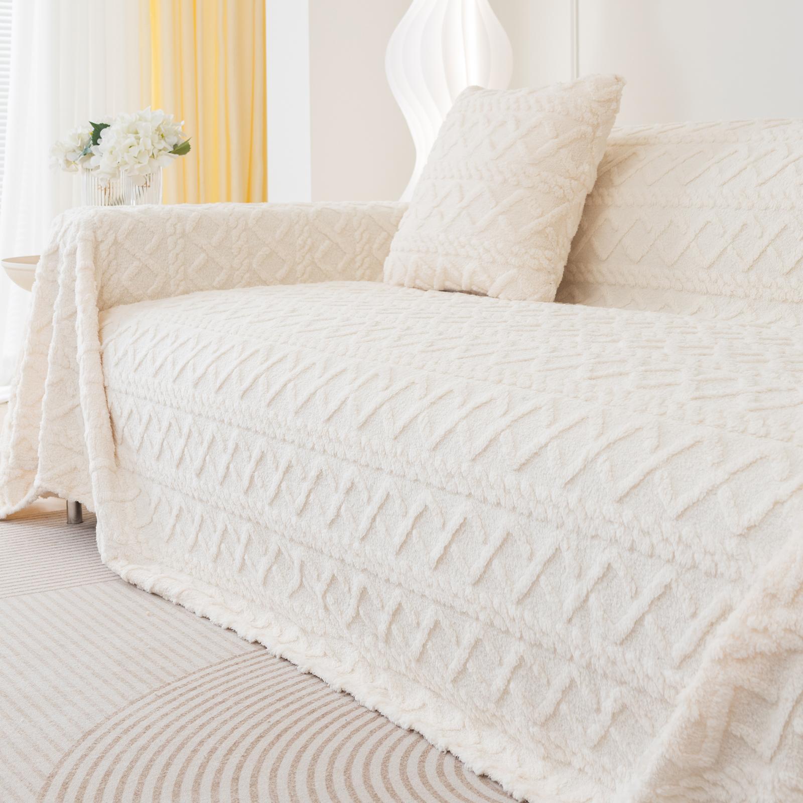 

Одеяло для дивана из кашемира в форме ромба, однотонное, зимнее, утолщенное, вязаное, с кисточками, одеяло для офиса, жаккардовое, для дивана, полотенце 180x300CM бежевый