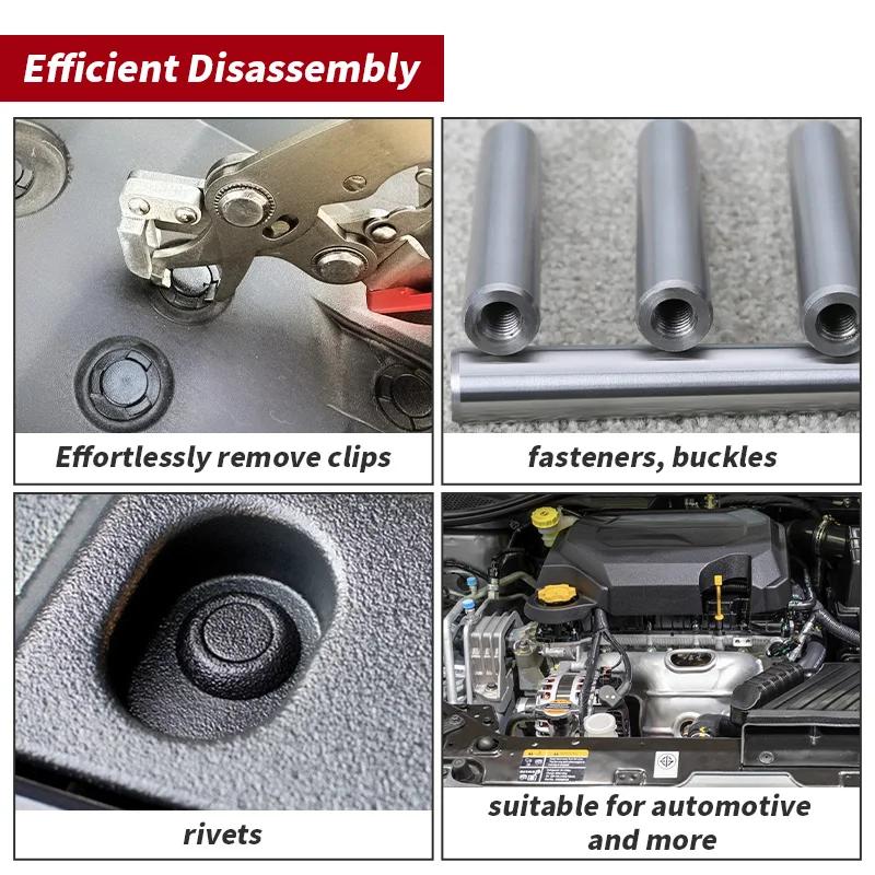 Stainless Steel Car Clip Pliers Automotive Snap Pliers Fastener Remover for Mechanics DIY Garage Workshop Auto Repair Users