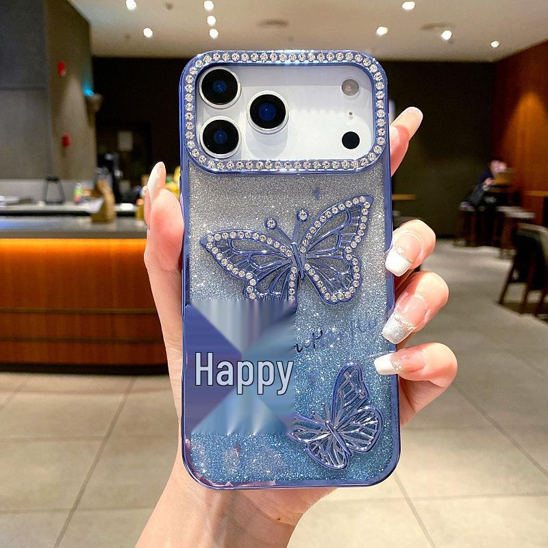 3D Bow Floral Rhinestone Phone Case for iPhone 14/16 Promax - High-End & Transparent iPhone 13 Pro