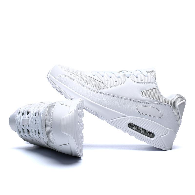Studenten-Luftkissen-Schuhe Damen Plateau Laufschuhe Damen Sommer Freizeit Wellenschuhe Weiß Glück