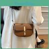 Stylish Retro Pu Leather Saddle Bag Medium Size With Soft Structure And Phone Pocket