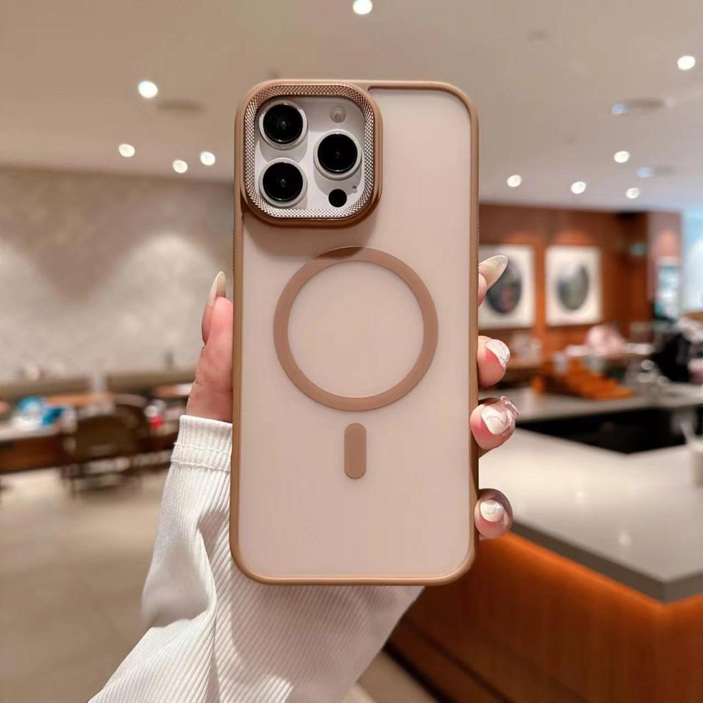 Frosted Skin-Feel Magnetic Protective Case for iPhone 14/15/16 Pro Max - Transparent & Anti-Drop