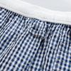 Men's Gingham Check Casual Shorts – Elastic Drawstring Waist Pocket Shorts for Summer Daily & Streetwear
