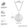 Free Photo Custom Necklace Stainless Steel Flower Openable Photo Frame Round Pendants Necklaces for Women New Fashion Jewelry