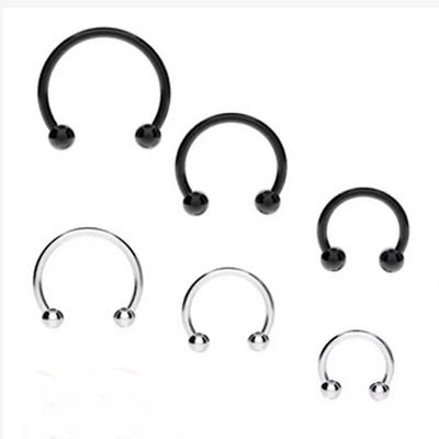 Tendenza cartilagine setto labbro orecchio anello al naso cerchio perno perlina nessun gioiello penetrante