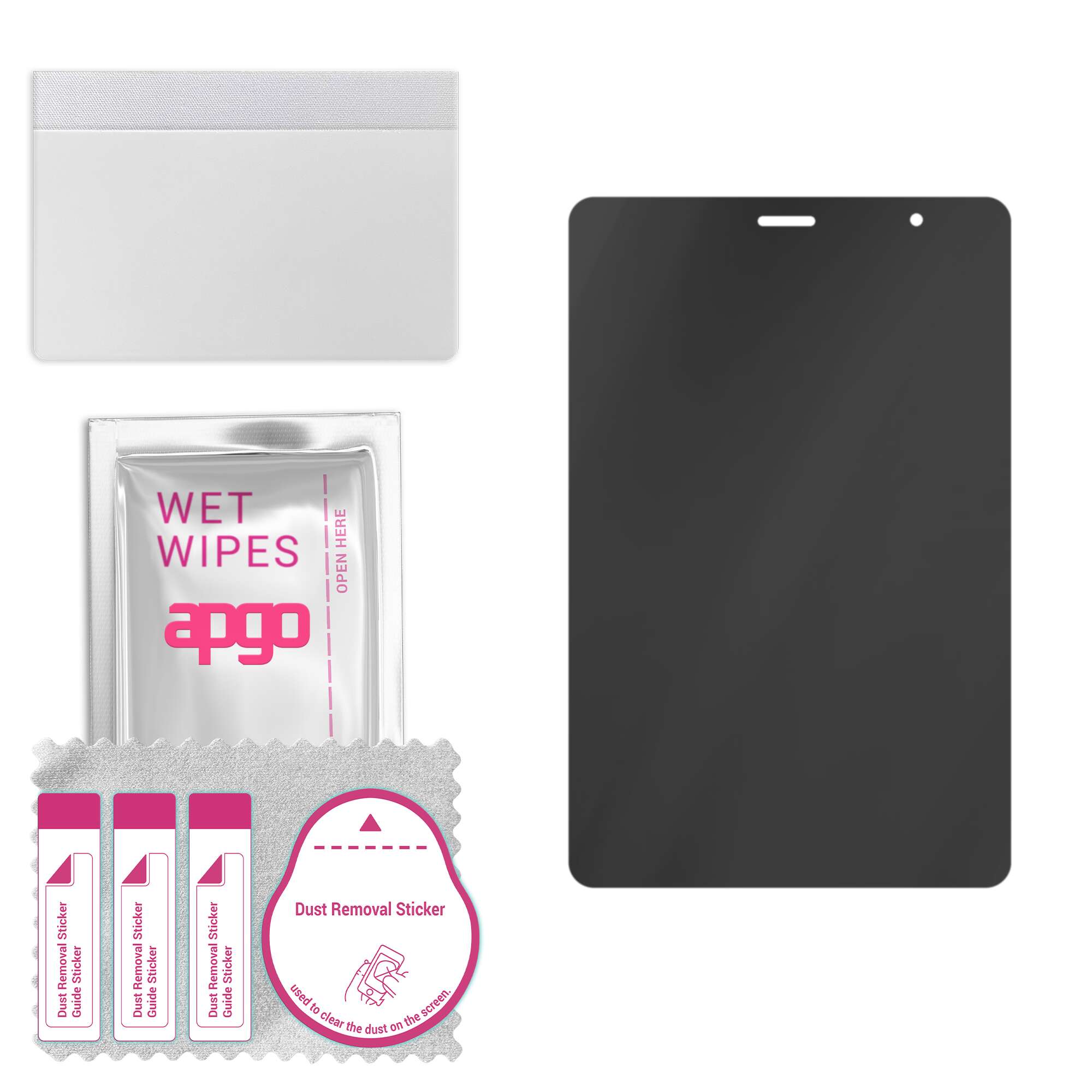 

apgo Privacy Matte Hybrid protective glass compatible with TCL Tab 7 Lite, flexible nano glass, great replacement for tempered glass, scratch-resistan