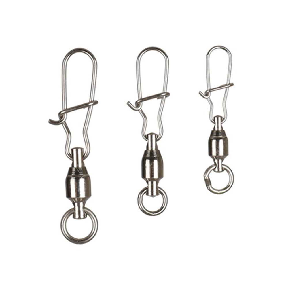 Strength Rolling Swivel Link Ball Bearing Fishing Swivels Interlock Snap Fishing Line Connector