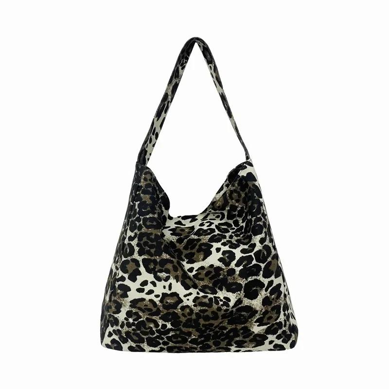 Large Capacity Leopard Print Feminine Shoulder Bag Soft And Fashionable Simple And Versatile High Quality Premium
